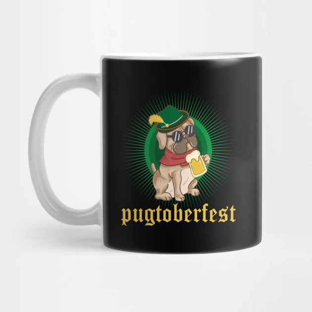 Pugtoberfest Pug Dog Beer Party Oktoberfest by anubis1986